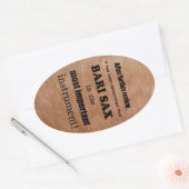 Bari Sax Belangrijkste Ovaal Sticker instrument (Envelop)