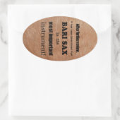 Bari Sax Belangrijkste Ovaal Sticker instrument (Tas)