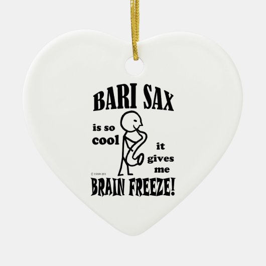 Bari Sax, Brain Freeze Keramisch Ornament (Voorkant)