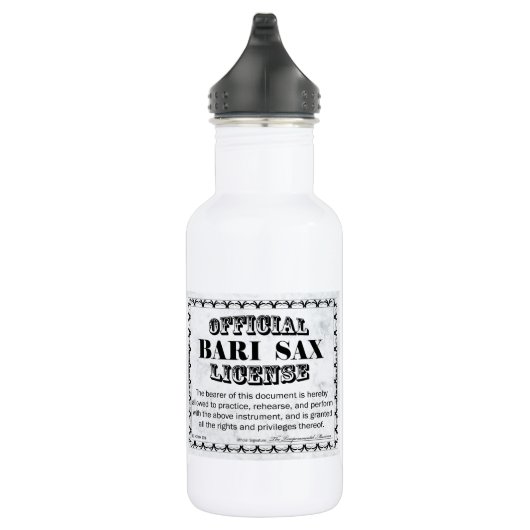 Bari Sax Licence Water Bottle Waterfles (Rechts)