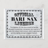 Bari Sax-licentie Briefkaart (Voorkant)