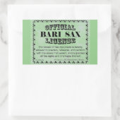 Bari Sax-licentie Rechthoekige Sticker (Tas)