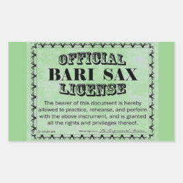 Bari Sax-licentie Rechthoekige Sticker