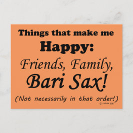 Bari Sax maakt me gelukkig Briefkaart
