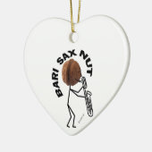 Bari Sax Nut Keramisch Ornament (Links)