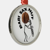 Bari Sax Nut Metalen Ornament (Rechts)