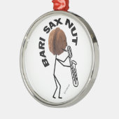 Bari Sax Nut Metalen Ornament (Links)