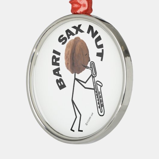 Bari Sax Nut Metalen Ornament (Links)