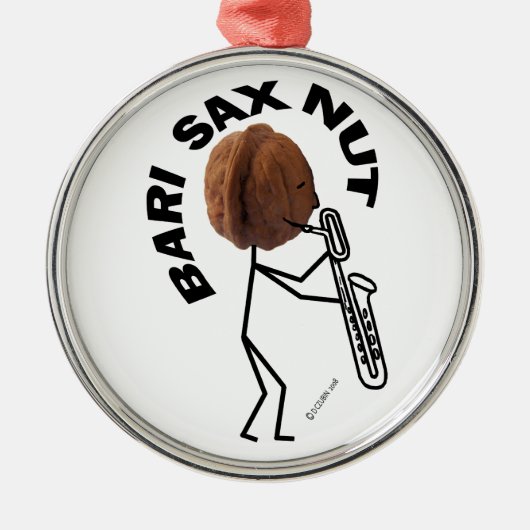 Bari Sax Nut Metalen Ornament (Voorkant)