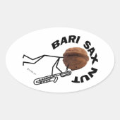 Bari Sax Nut Ovale Sticker (Voorkant)