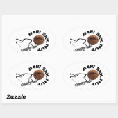 Bari Sax Nut Ovale Sticker (Vel)