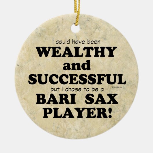 Bari Sax Rijke & Succesvolle keramische Ornament (Voorkant)