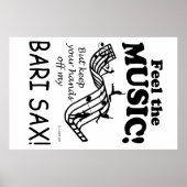 Bari Sax voelt de muziek Poster (Voorkant)