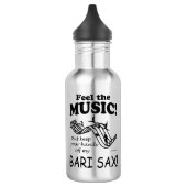 Bari Sax voelt de muziek Waterfles (Links)