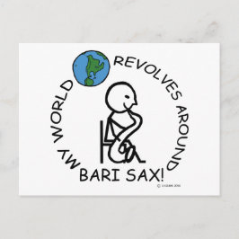 Bari Sax - Wereld draait rond Briefkaart