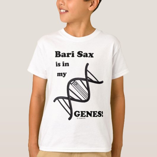 Bari Sax zit in mijn genen T-shirt (Voorkant)
