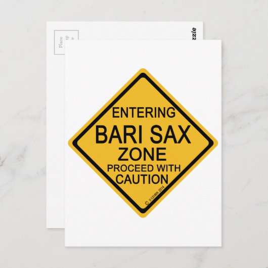 Bari Sax Zone Briefkaart (Voorkant / Achterkant)