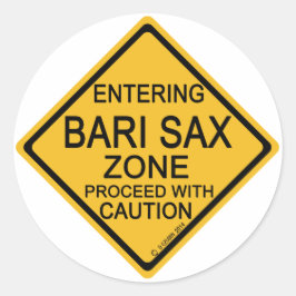 Bari Sax Zone Ronde Sticker