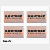 Bari Saxaholic Life Rectangular Sticker (Vel)