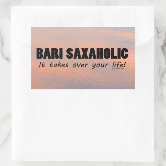 Bari Saxaholic Life Rectangular Sticker (Tas)