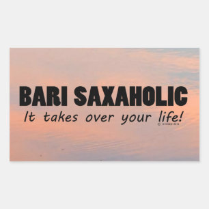 Bari Saxaholic Life Rectangular Sticker