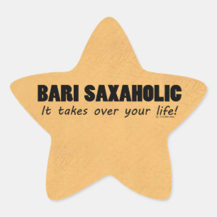 Bari Saxaholic Life Star-Sticker Ster Sticker