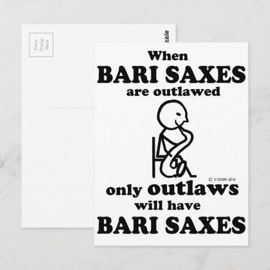Bari Saxes verboden Briefkaart (Voorkant / Achterkant)