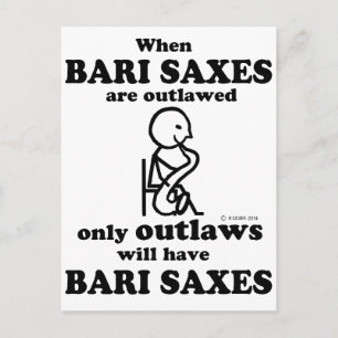 Bari Saxes verboden Briefkaart