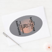 Bari Saxes Verboden ovaal Sticker (Envelop)