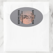 Bari Saxes Verboden ovaal Sticker (Tas)