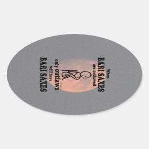 Bari Saxes Verboden ovaal Sticker
