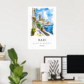 Bari Watercolor 2 Poster (Thuiskantoor)