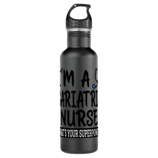 Bariatrische verpleegkundige Funny Nursing School  Waterfles (Voorkant)