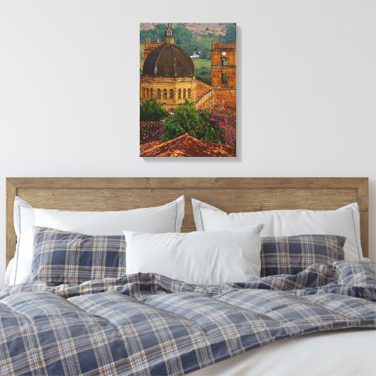 Barichara Church Canvas Print (Insitu (Slaapkamer))
