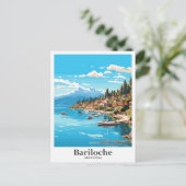 Bariloche Argentinië Vintage Travel Illustratie Briefkaart (Staand voorkant)