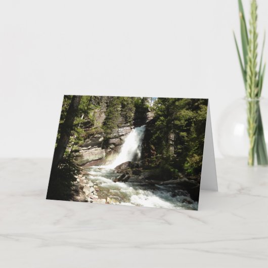 Baring Falls in Glacier National Park Kaart (Voorkant)