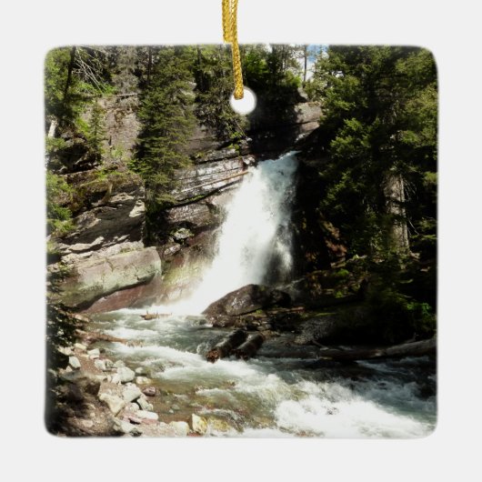 Baring Falls in Glacier National Park Keramisch Ornament (Voorkant)
