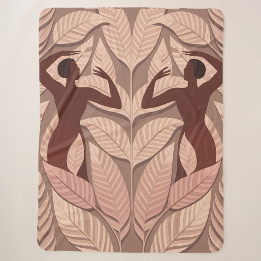 Baris Danser Silhouet Sherpa Deken (Voorkant)