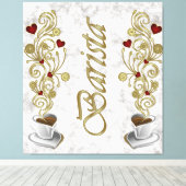 Barista 3-panel canvas afdruk (Insitu (Houten vloer))