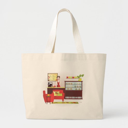 Barista-Aangepaste wijzigingen Grote Tote Bag (Voorkant)