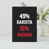 Barista Badass Kaart (Staand voorkant)