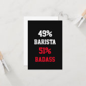 Barista Badass Kaart (Voorkant / Achterkant in situ)