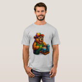 Barista Bear – Cute Coffee Lover T-Shirt (Voorkant volledig)
