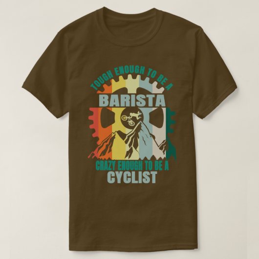 Barista Biker Design T-shirt (Design voorkant)
