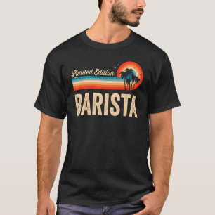 Barista Birthday Retro Mannen Vader T-shirt
