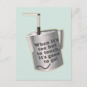 Barista cafe melk verwarmende kruik briefkaart