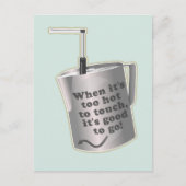 Barista cafe melk verwarmende kruik briefkaart (Voorkant)