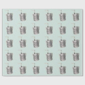 Barista cafe melk verwarmende kruik cadeaupapier (Vlak)