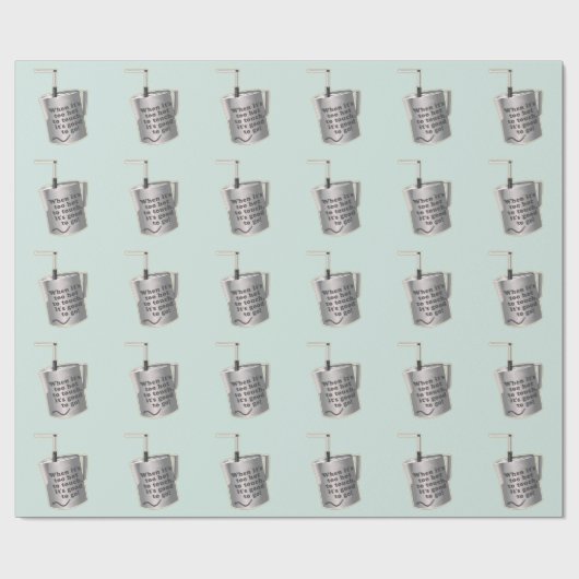 Barista cafe melk verwarmende kruik cadeaupapier (Vlak)