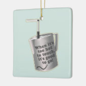 Barista cafe melk verwarmende kruik keramisch ornament (Links)